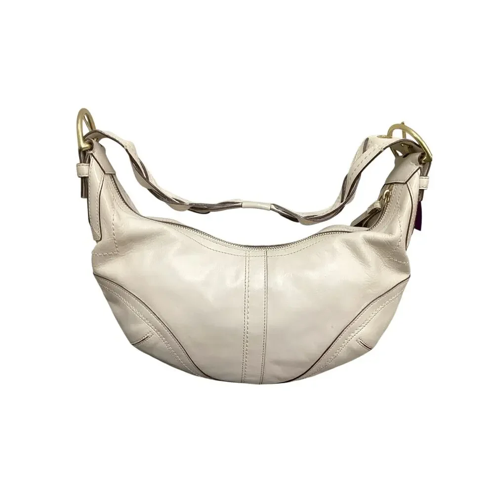Vintage Coach Purse Women’s 1Size C06S-10043 Hobo ShoulderBag Leather Bone Color